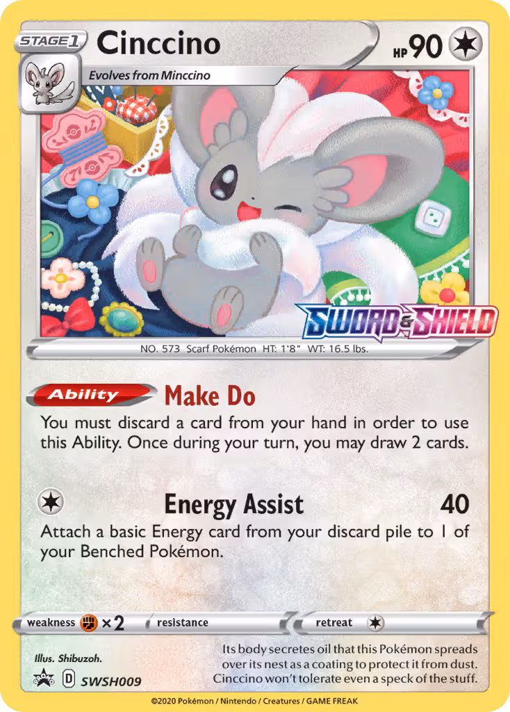 Cinccino SWSH009 Pokemon card