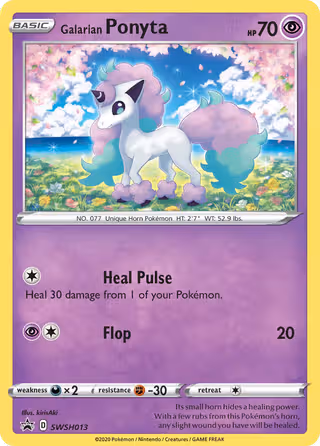 Galarian Ponyta SWSH013 Pokemon card