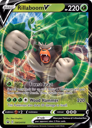 Rillaboom V SWSH014 Pokemon card