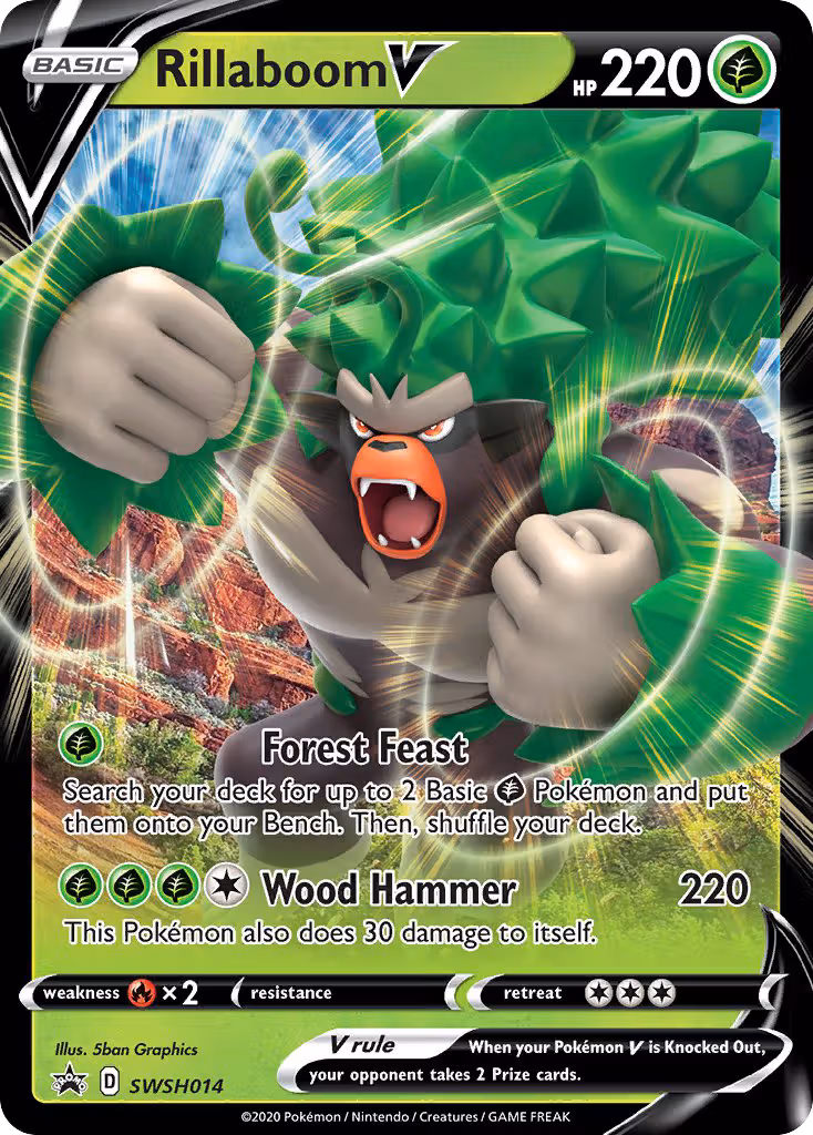 Rillaboom V SWSH014 Pokemon card