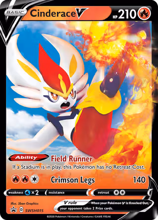 Cinderace V SWSH015 Pokemon card