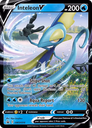 Inteleon V SWSH016 Pokemon card