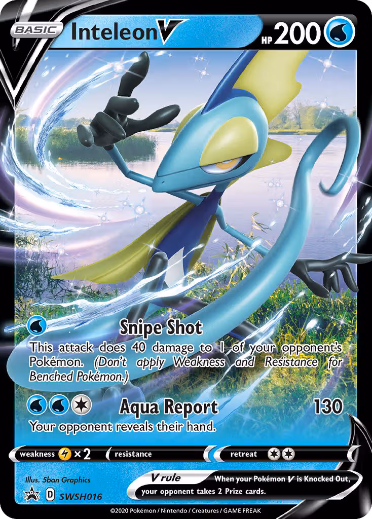 Inteleon V SWSH016 Pokemon card