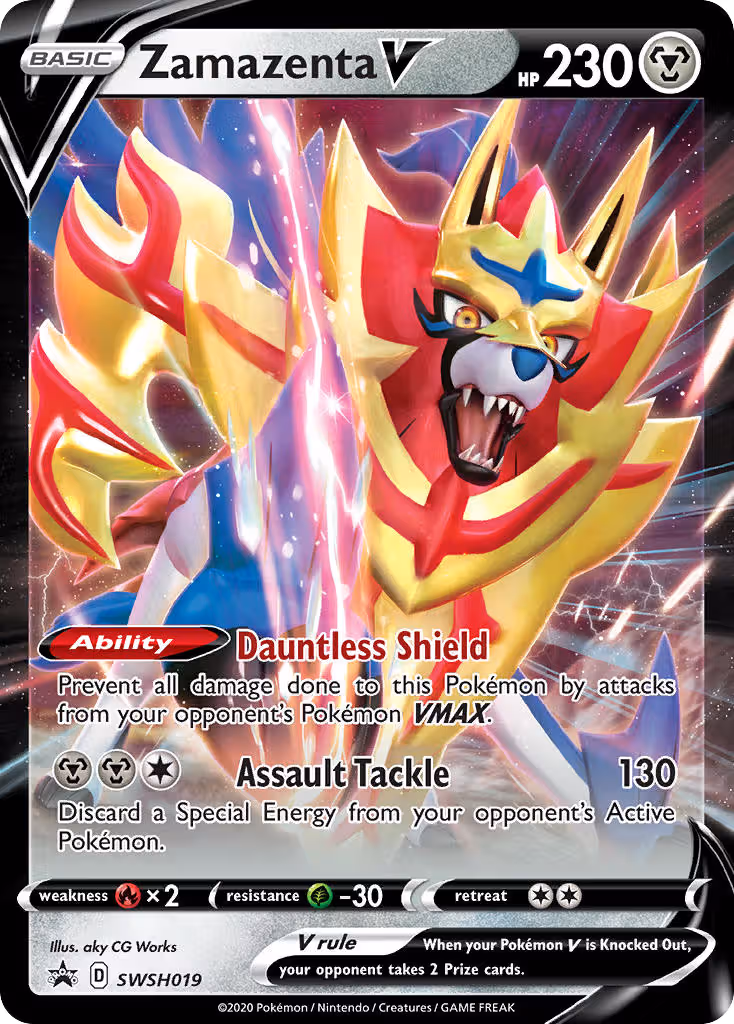 Zamazenta V SWSH019 Pokemon card