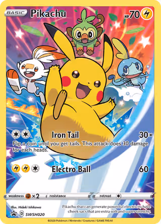 Pikachu SWSH020 Pokemon card
