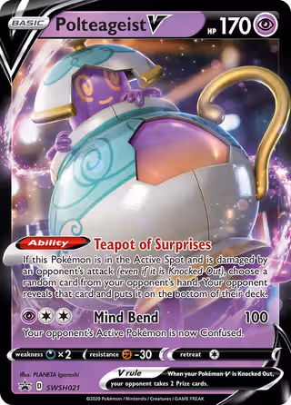 Polteageist V SWSH021 Pokemon card