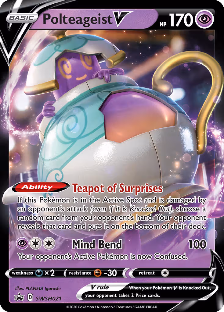 Polteageist V SWSH021 Pokemon card