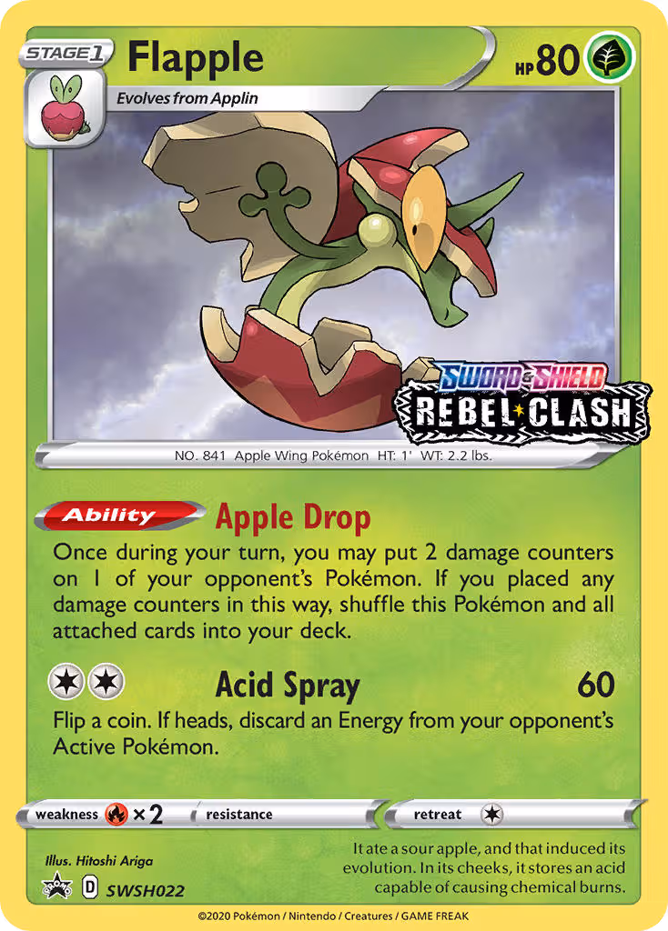 Flapple SWSH022 Pokemon card