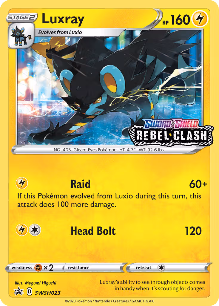 Luxray SWSH023 Pokemon card