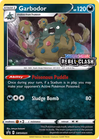 Garbodor SWSH025 Pokemon card