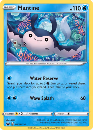Mantine SWSH026 Pokemon card