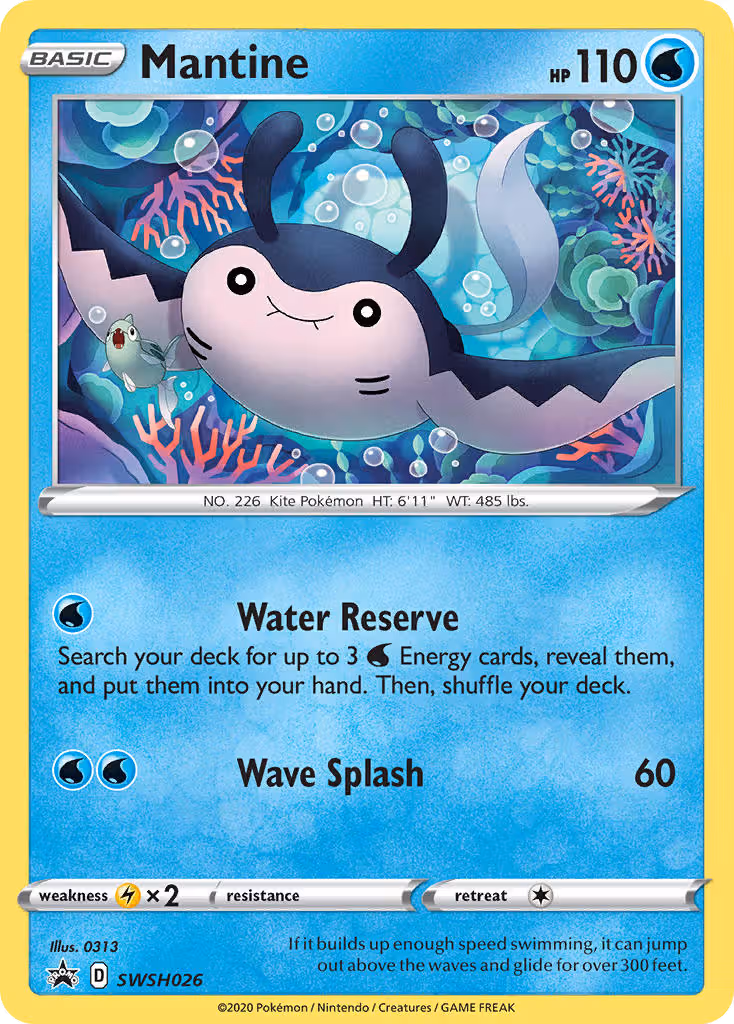 Mantine SWSH026 Pokemon card