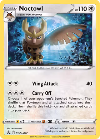 Noctowl SWSH027 Pokemon card