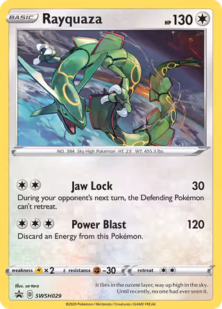 Rayquaza SWSH029 Pokemon card