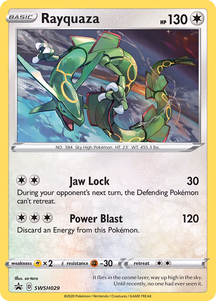 Rayquaza SWSH029 Pokemon card