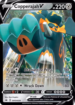 Copperajah V SWSH030 Pokemon card