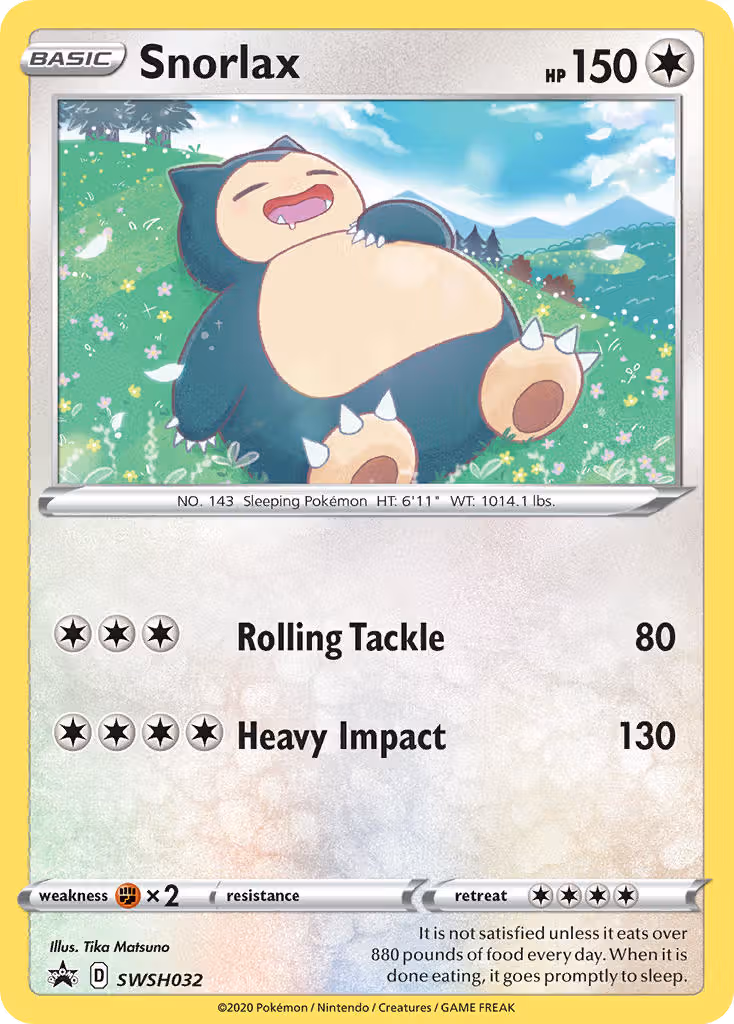 Snorlax SWSH032 Pokemon card