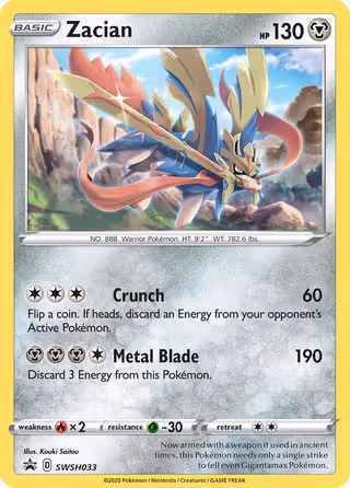 Zacian SWSH033 Pokemon card