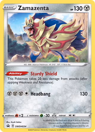 Zamazenta SWSH034 Pokemon card
