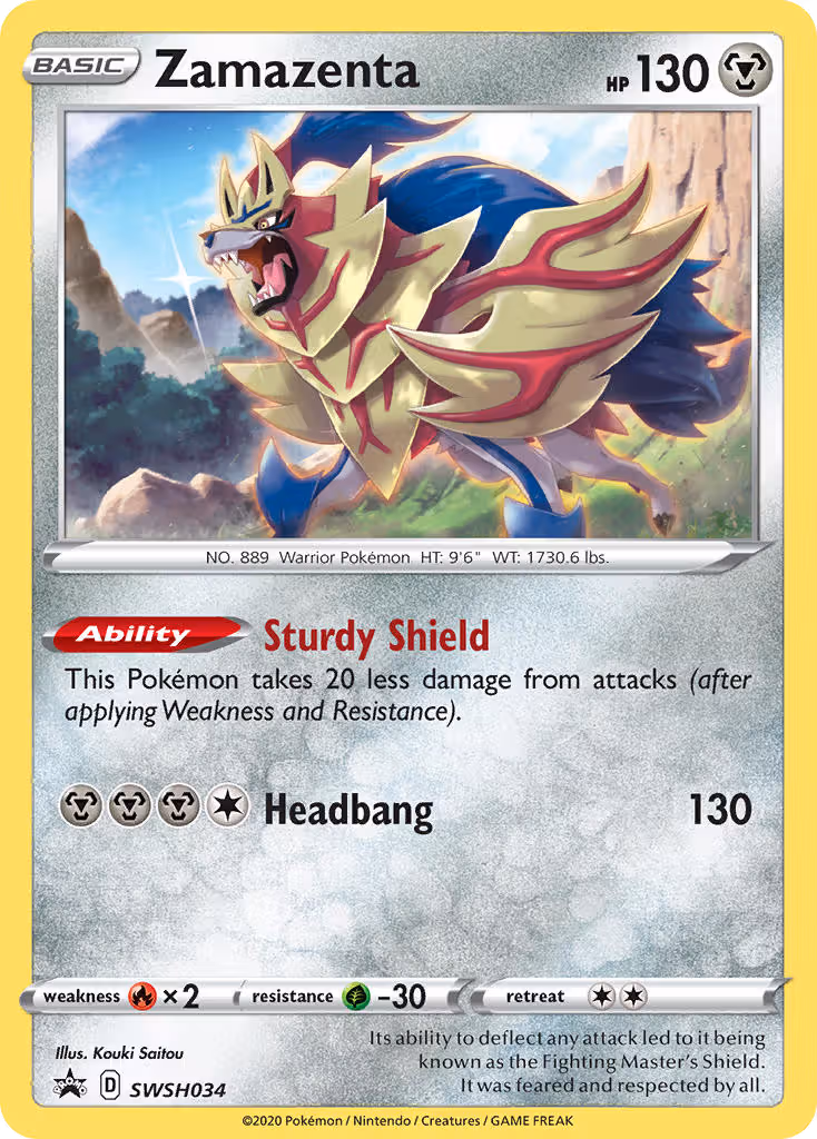 Zamazenta SWSH034 Pokemon card