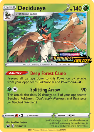 Decidueye SWSH035 Pokemon card