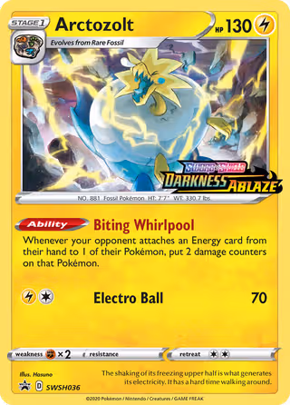 Arctozolt SWSH036 Pokemon card
