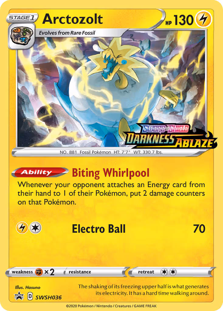 Arctozolt SWSH036 Pokemon card