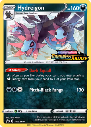 Hydreigon SWSH037 Pokemon card