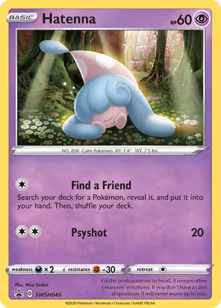 Hatenna SWSH040 Pokemon card