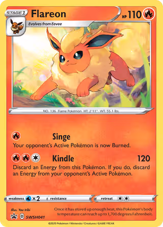 Flareon SWSH041 Pokemon card