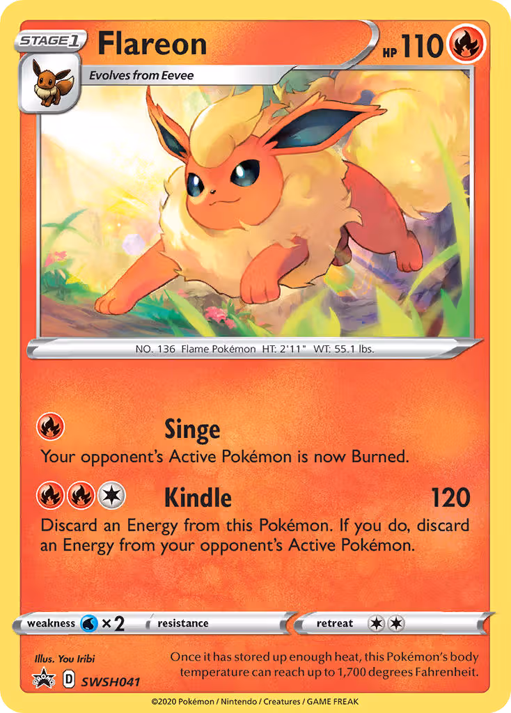 Flareon SWSH041 Pokemon card