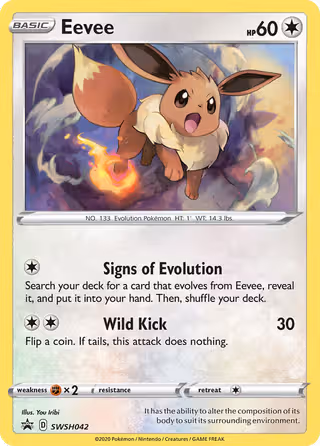 Eevee SWSH042 Pokemon card