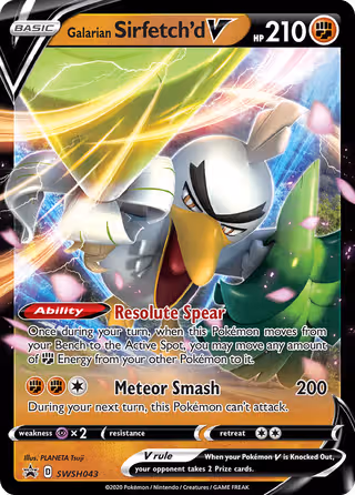 Galarian Sirfetch'd V SWSH043 Pokemon card