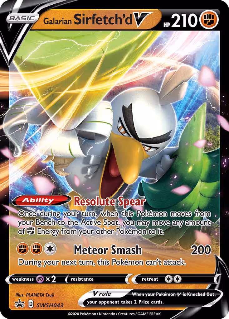 Galarian Sirfetch'd V SWSH043 Pokemon card