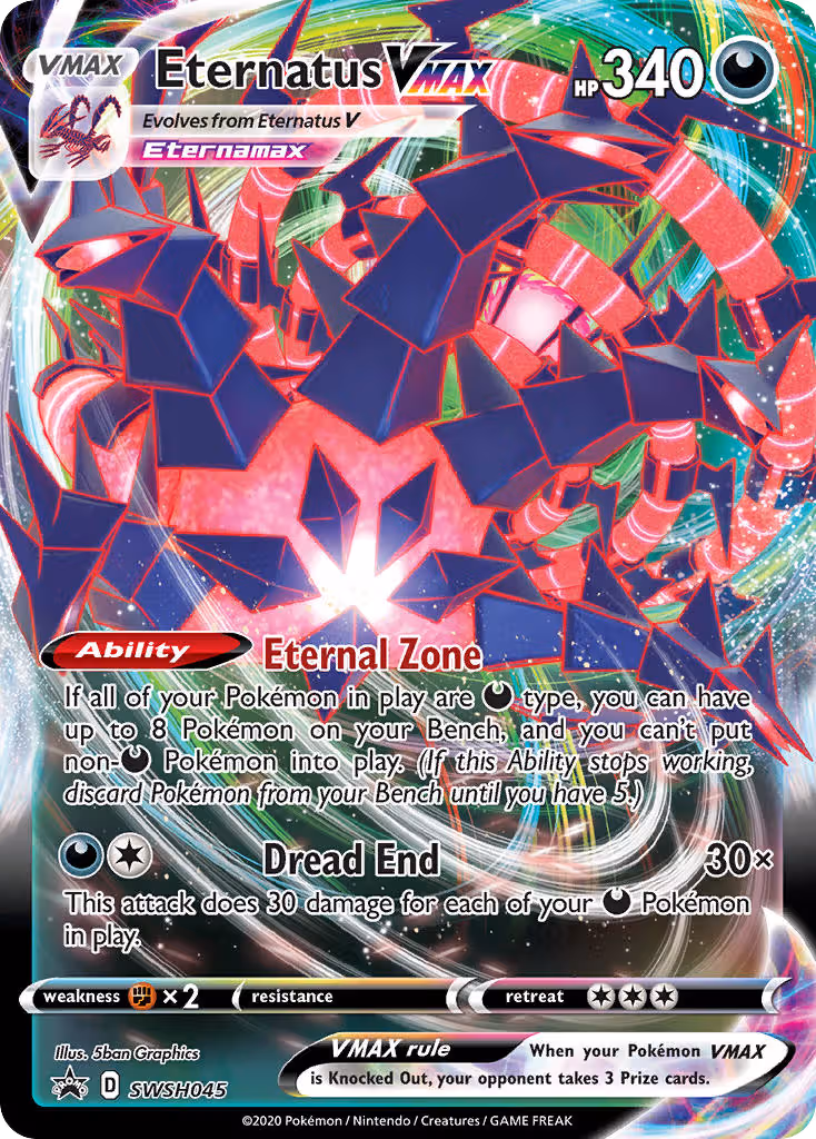 Eternatus VMAX SWSH045 Pokemon card