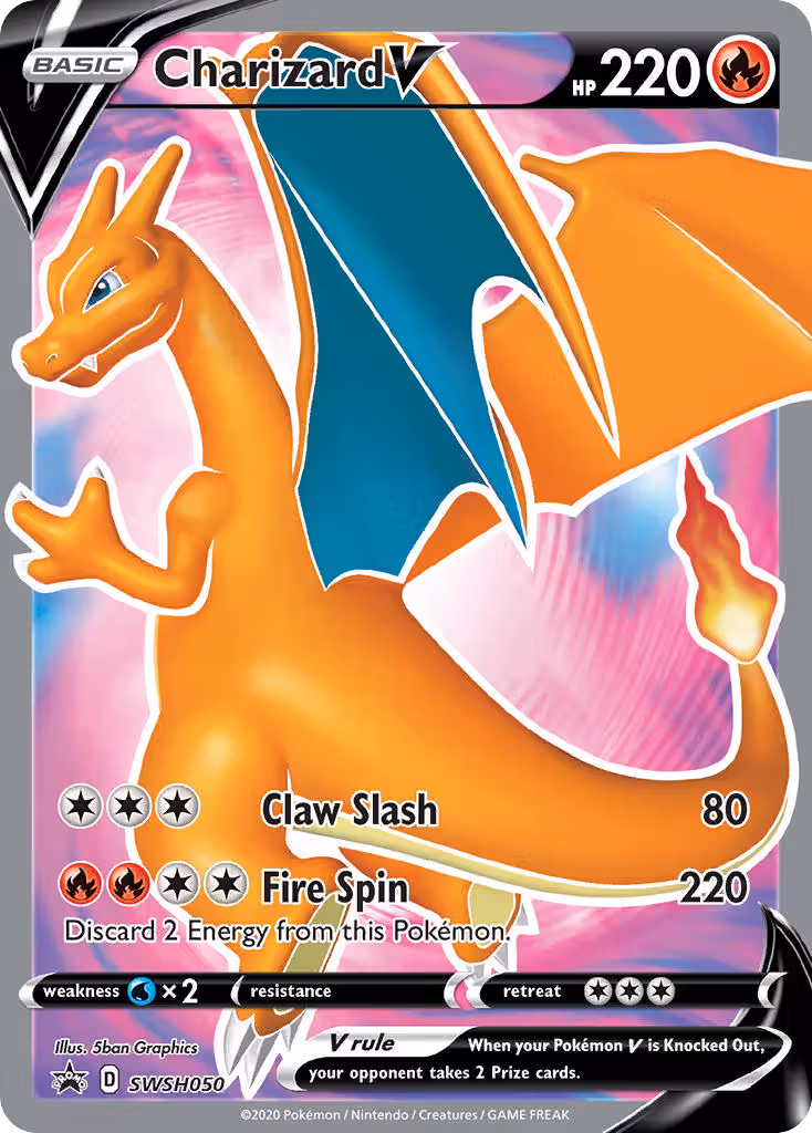 Charizard V SWSH050 Pokemon card