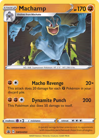 Machamp SWSH053 Pokemon card
