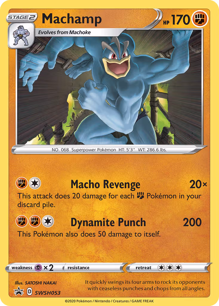 Machamp SWSH053 Pokemon card