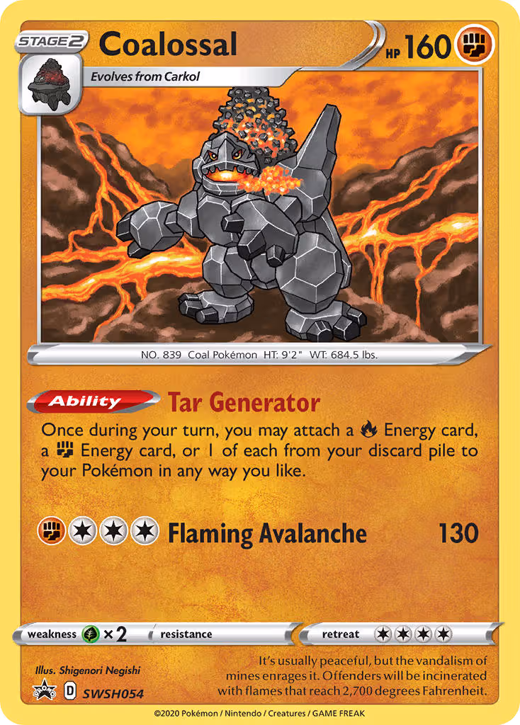 Coalossal SWSH054 Pokemon card