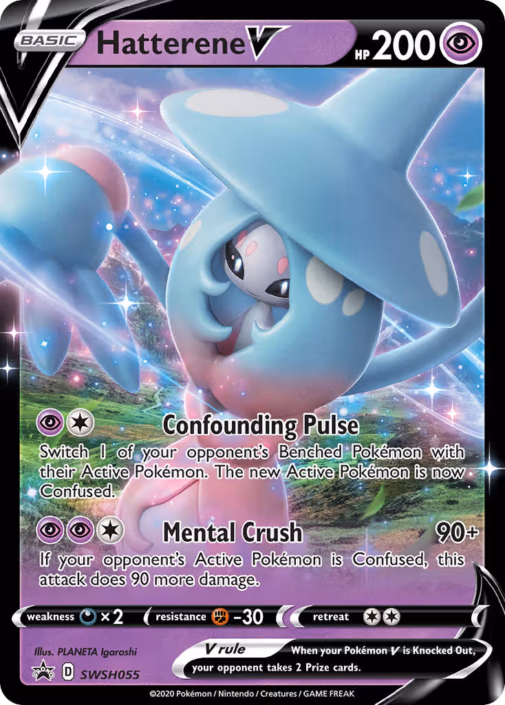 Hatterene V SWSH055 Pokemon card