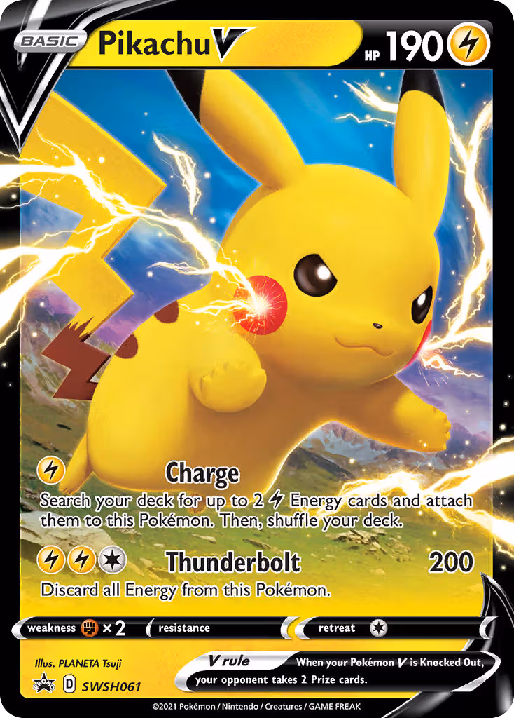 Pikachu V SWSH061 Pokemon card