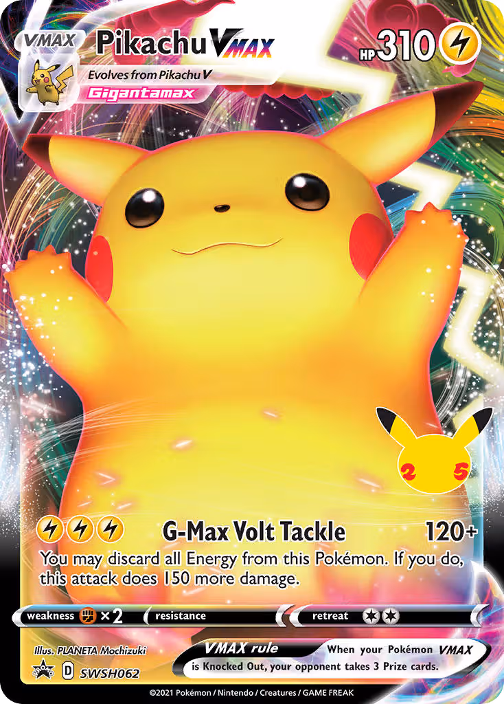 Pikachu VMAX SWSH062 Pokemon card