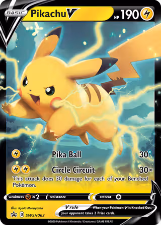 Pikachu V SWSH063 Pokemon card