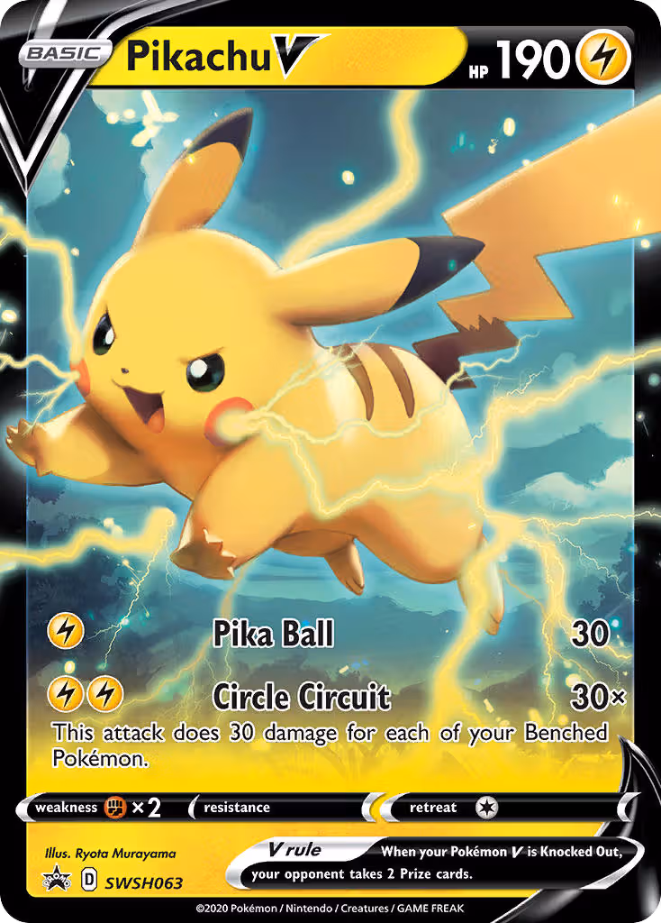 Pikachu V SWSH063 Pokemon card