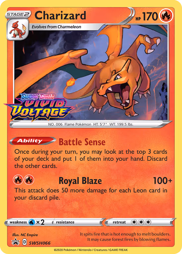 Charizard SWSH066 Pokemon card