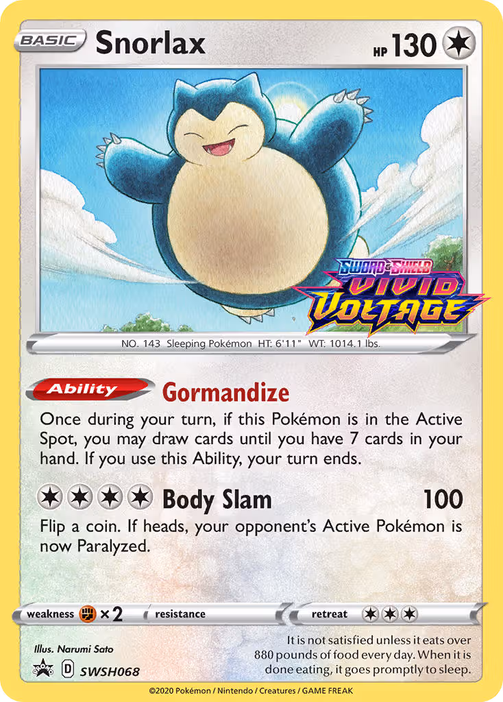 Snorlax SWSH068 Pokemon card
