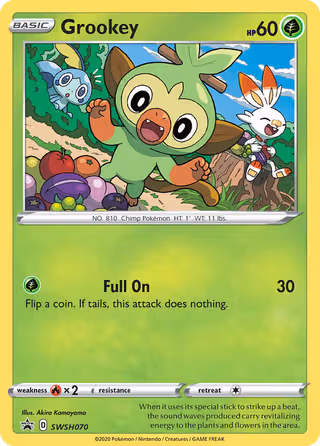 Grookey SWSH070 Pokemon card