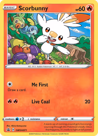 Scorbunny SWSH071 Pokemon card