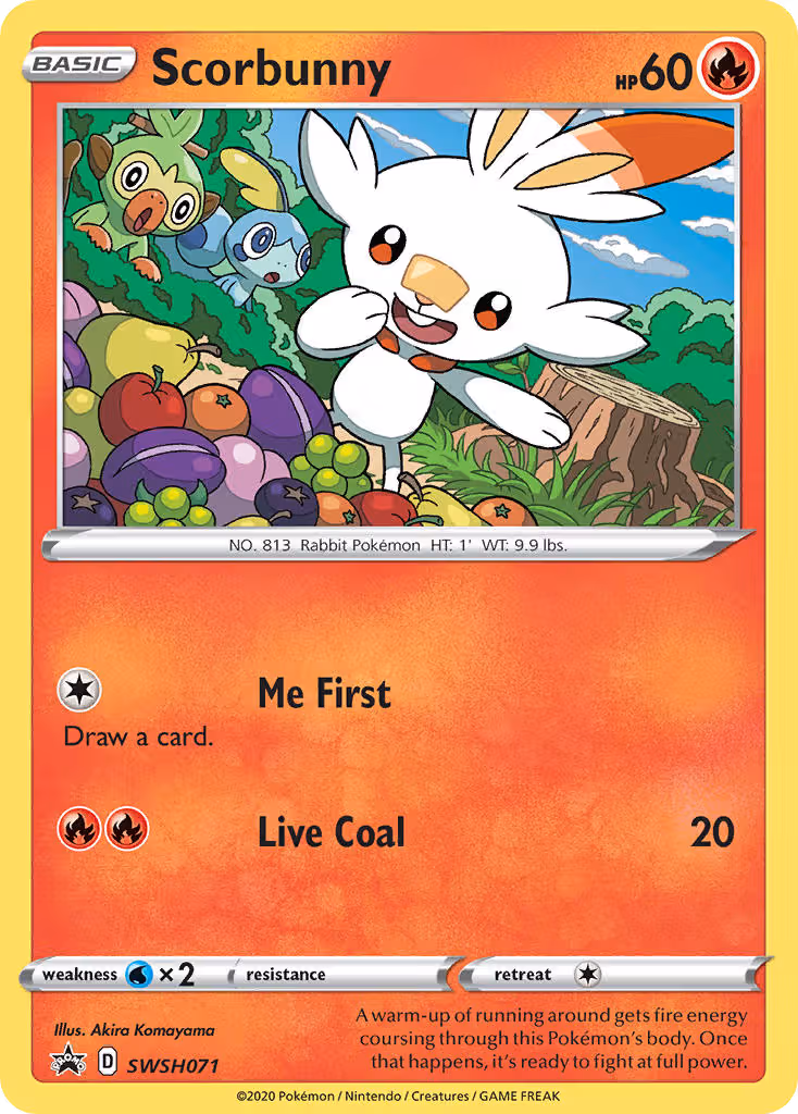 Scorbunny SWSH071 Pokemon card