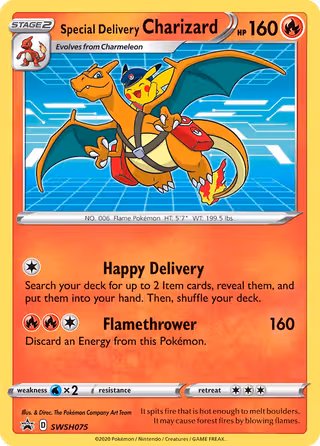 Special Delivery Charizard SWSH075 Pokemon card